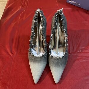 REITOYE WOMENS DENIM STILETTO PUMP